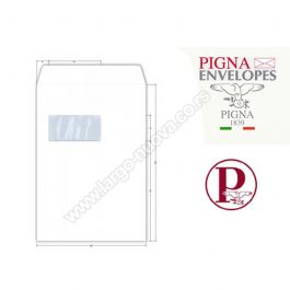 PIGNA koverta  23×33, levi prozor, 100gr