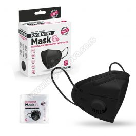 PRO SAFE PLUS KN95 VENT CRNA , zaštitna maska ( 20 komada )