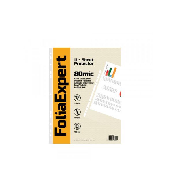 FOLIA EXPERT A4 U folija 80 mic, 235x305mm 100/1