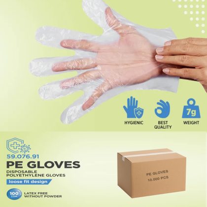 PE GLOVES, Polietilenske rukavice za jednokratnu upotrebu 1/10.000   Besplatna dostava